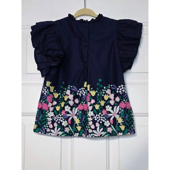 Janie and Jack Navy Floral Top 
Size 5 - Picture 3 of 5